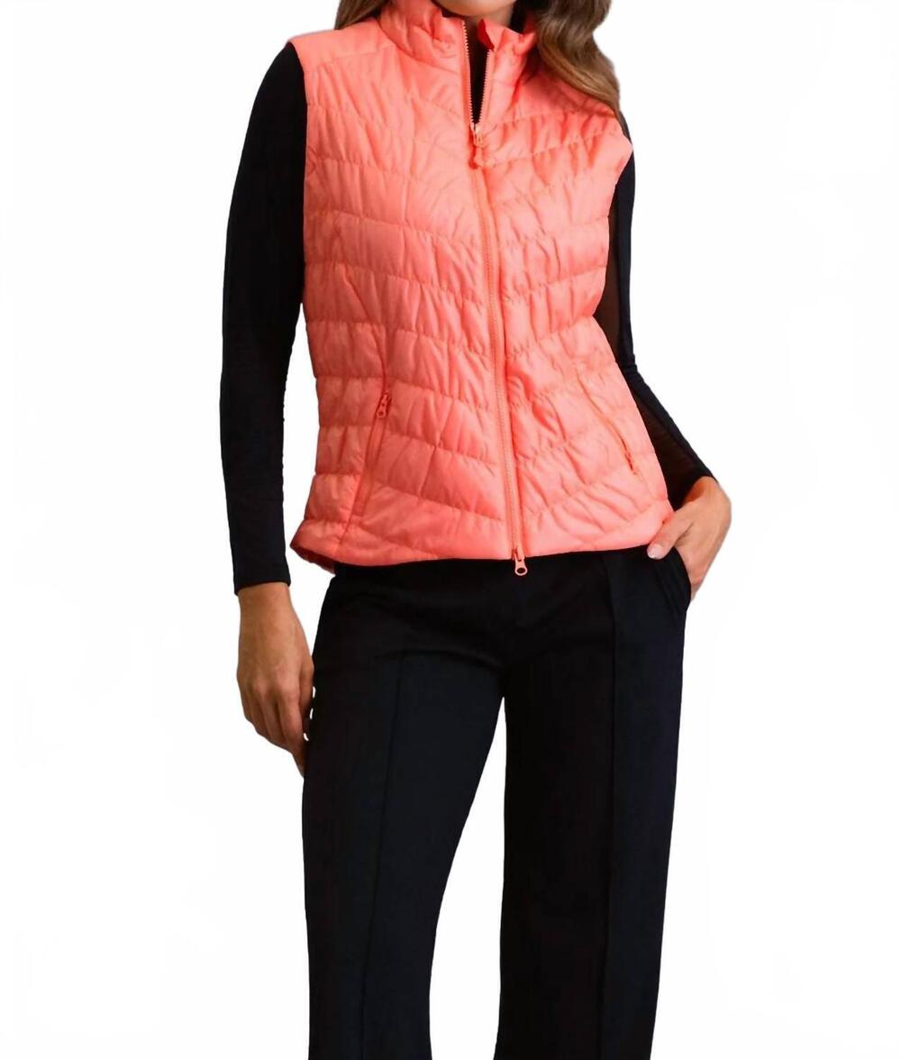 NEW IBKUL solid vest in peach
